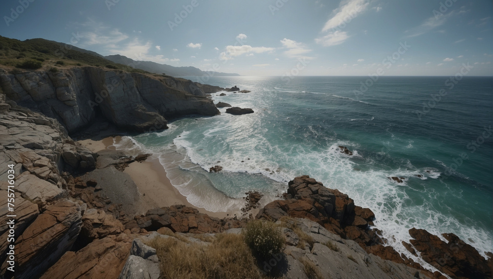 A View of the Ocean From a Cliff A View of the Ocean From a Cliff