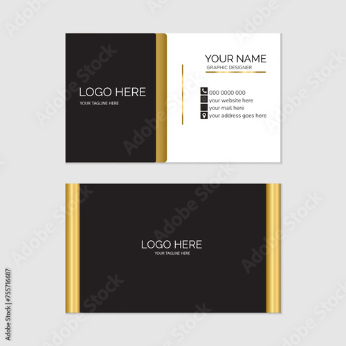 Modern business card, flat gradation business, creative double sided business card design template, visiting card for business and personal use. 
