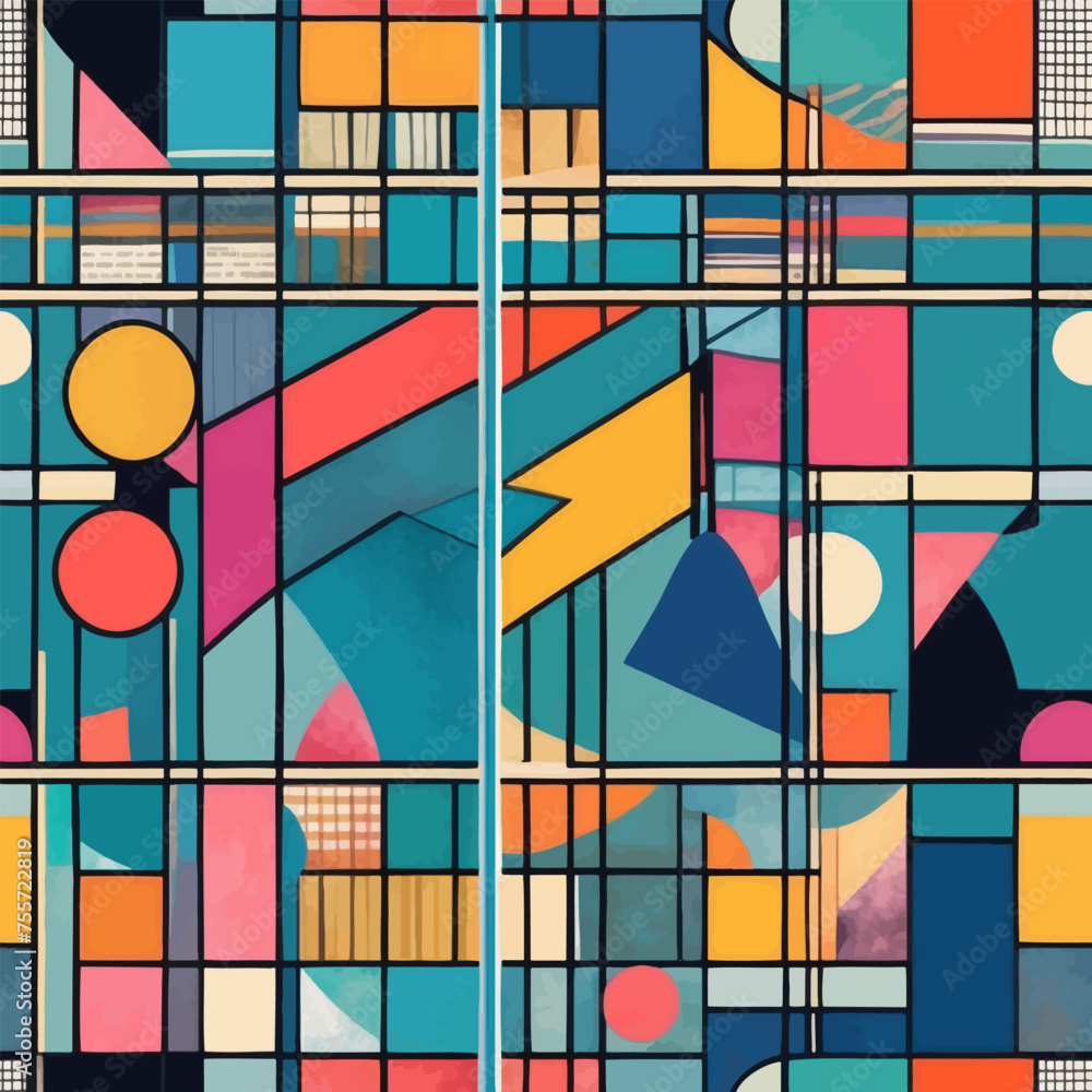 Beach cheerful seamless pattern wallpaper of Retro different vector and ...