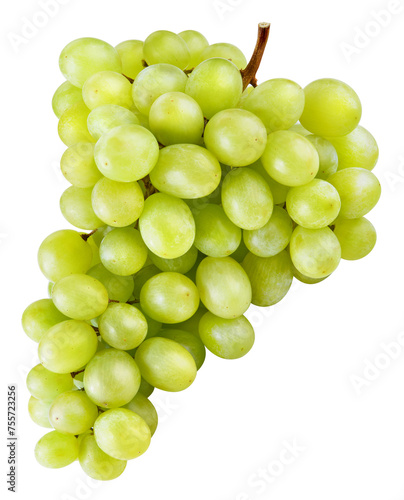 Grapes transparent PNG. Green grapes isolated on transparent or white background.