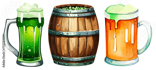 St. Patrick's Day Watercolor Clip Art