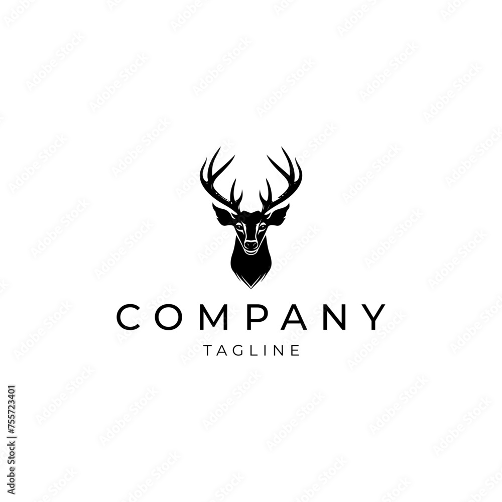 Deer logo vector design template