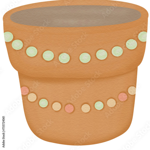  Brown potted planters