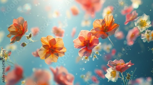 Flowers Floating in the Air
