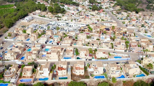 Pinar de Campoverde residential suburban district view from above, modern houses view. Costa Blanca, Province of Alicante, Spain
 photo