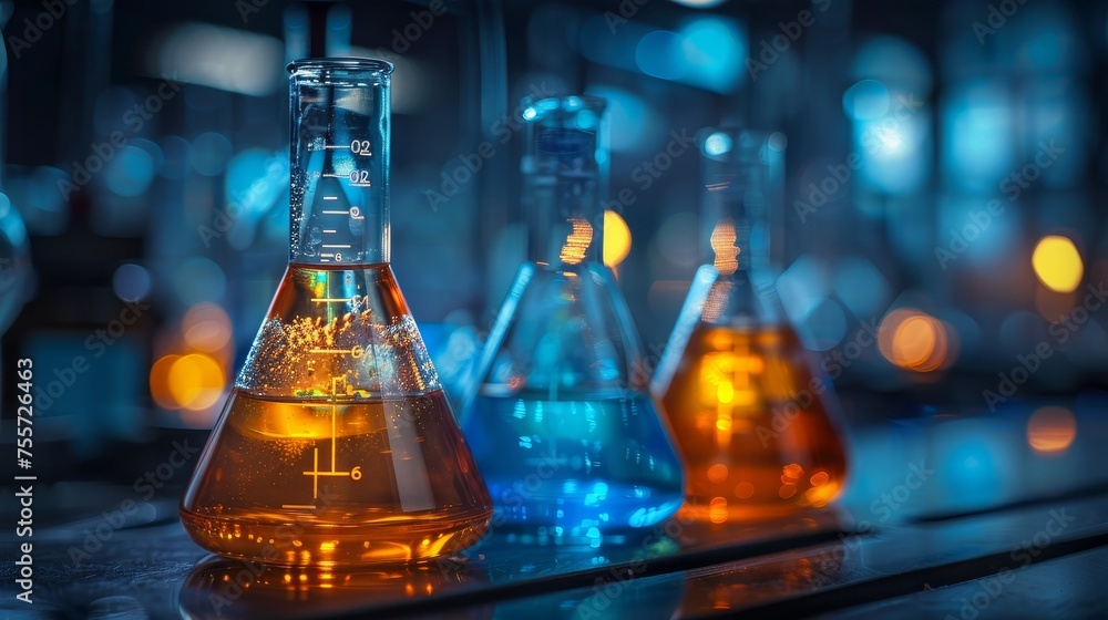 Glass Beakers Create Captivating Backdrop For Chemistry Glass Beakers Create Captivating Backdrop For Chemistry