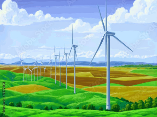 Beautiful Wind Turbines With Sunset In Thailand wind turbines in the Oiz Eolic Park 
