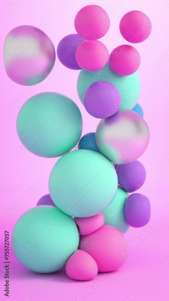 Colorful Floating Balls 4k Animation Colorful Floating Balls 4k Animation