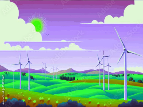 Beautiful Wind Turbines With Sunset In Thailand wind turbines in the Oiz Eolic Park 