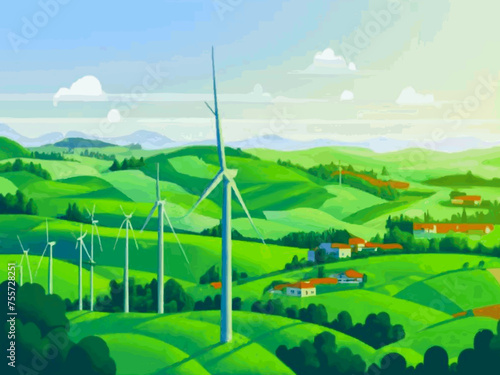 Beautiful Wind Turbines With Sunset In Thailand wind turbines in the Oiz Eolic Park 