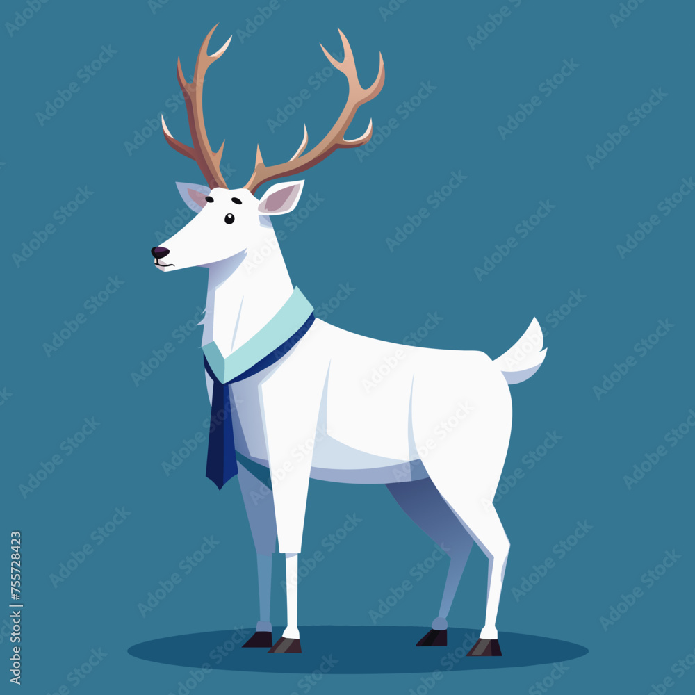 white goat vector illustration