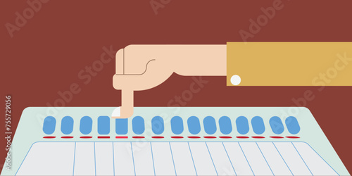 Indian general election 2024 vector illustration. 