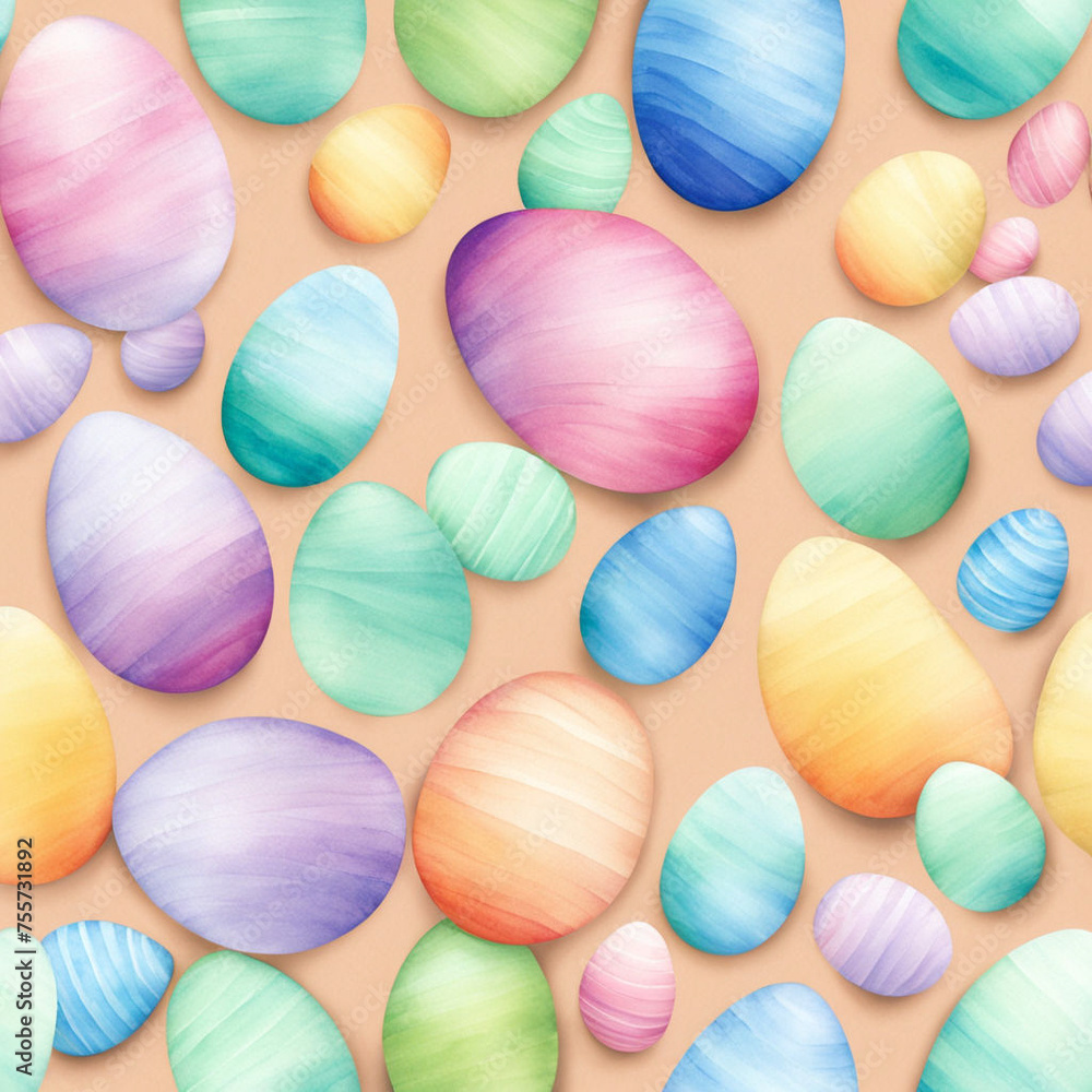 Obraz premium seamless pattern with easter eggs