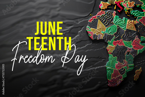 Happy Juneteenth Freedom Day June 19 Social media banner design. Black History. African American. Colourful Poster