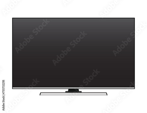 TV flat screen lcd, plasma, tv mock up. black HD monitor mockup. Modern video panel black flatscreen.Isolated on white background. Widescreen show your business presentation on display device.