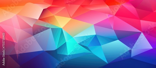 Abstract Multicolored Polygon Design for Websites