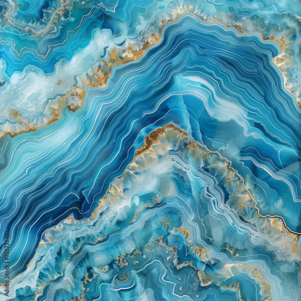 Obraz premium aqua agate pattern 