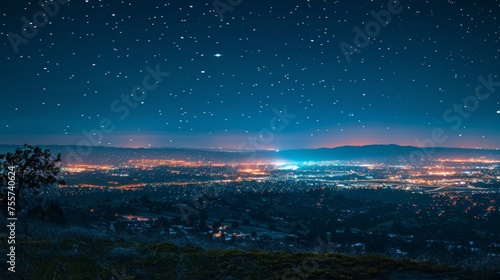  Night Sky View From Hill