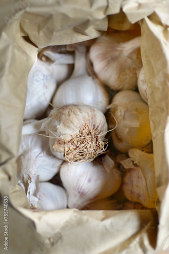 Garlic in a paper bag