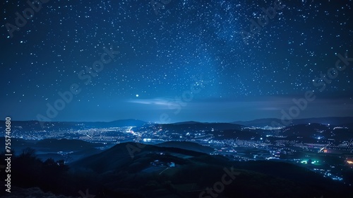  Night Sky View From Hill