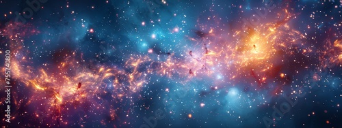 Cosmic space image resembling a nebula with stars, suitable for astronomy or science themes.