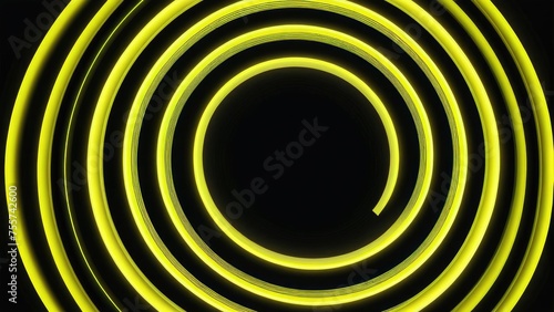 Abstract background featuring concentric circles of neon yellow  emitting a soft glow  creating a sense of advanced technology  minimalistic design with subtle gradients  digital art  ultra fine