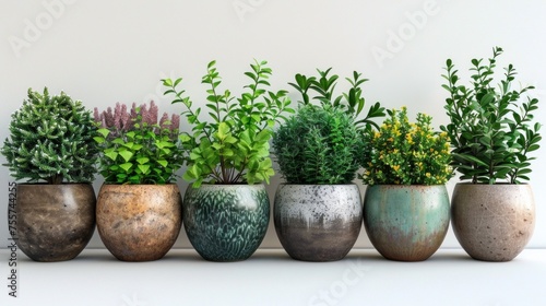  plants in ceramic pots