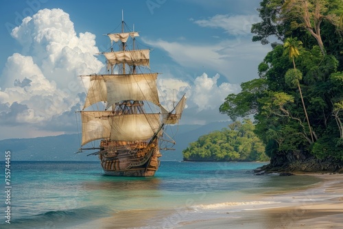 The pirate ship, feared by many, was known for its swift attacks and ability to outrun the Royal Navy.