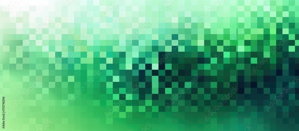 Abstract green mosaic pattern in halftone gradient style for business design.