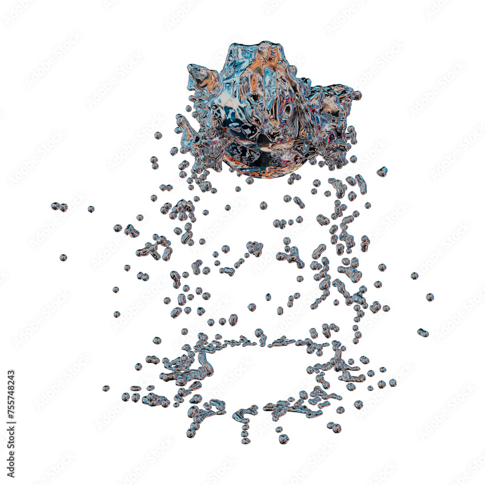 futuristic chrome liquid iridescent Abstract metallic shape 3d render futuristic chrome liquid iridescent Abstract metallic shape 3d render