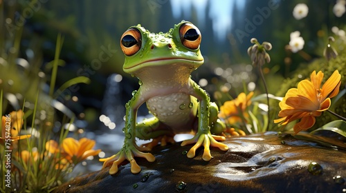 frog in the pond © Renaldi