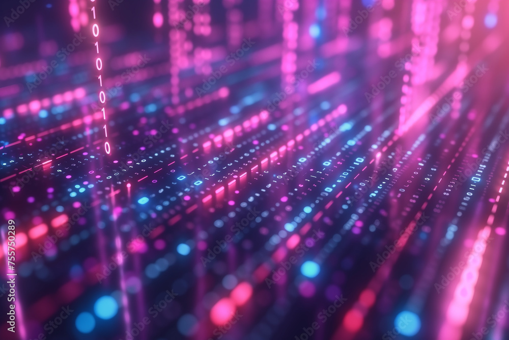 Binary code data stream.
Binary code data stream.