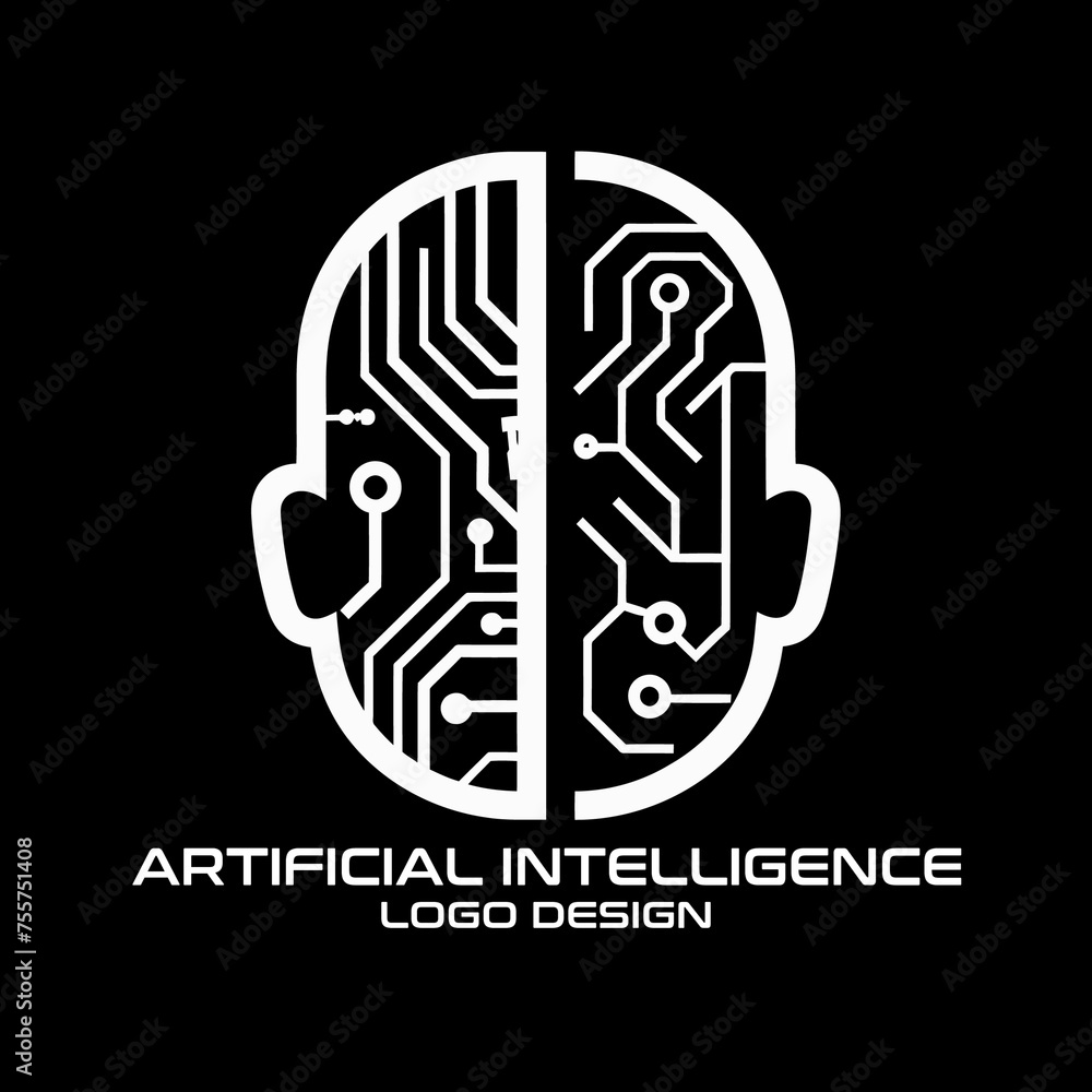 Artificial Intelligence Vector Logo Design