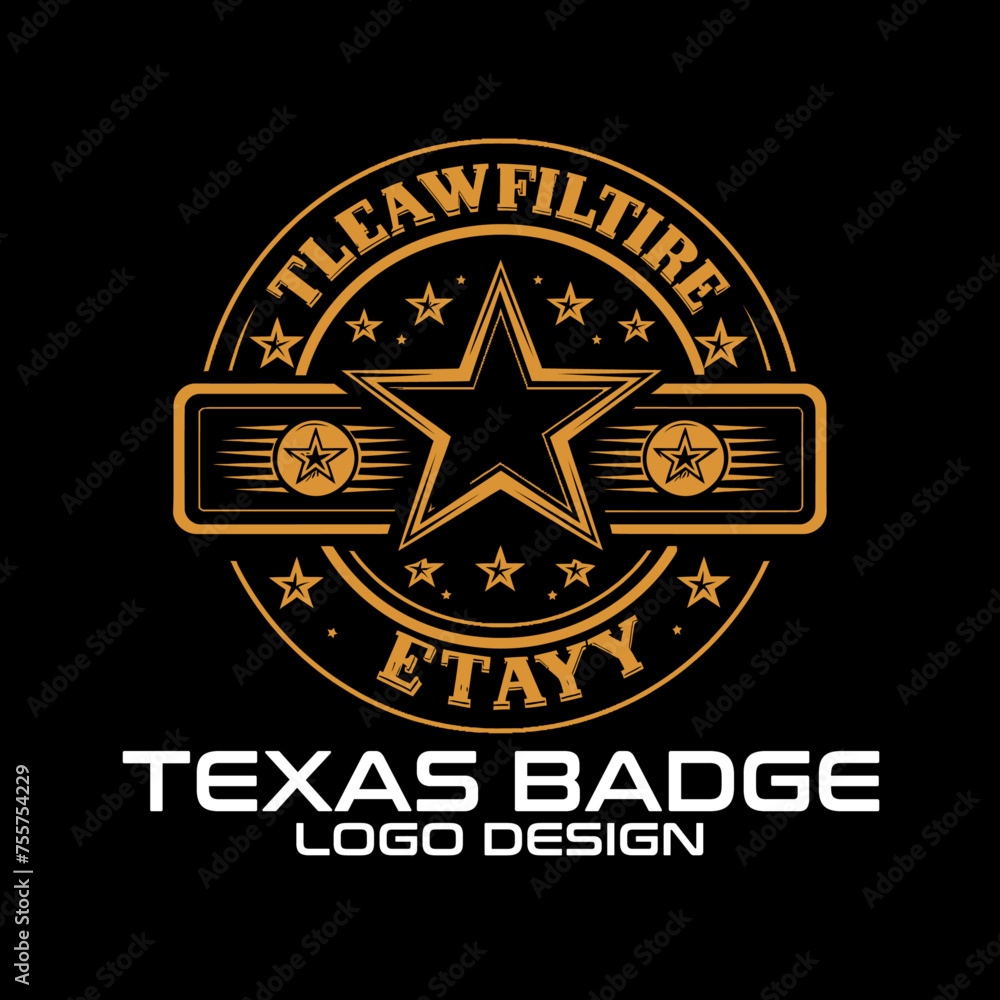 Fototapeta premium Texas Badge Vector Logo Design