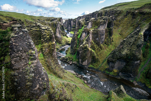 Fjadrargljufur canyon in South of Iceland