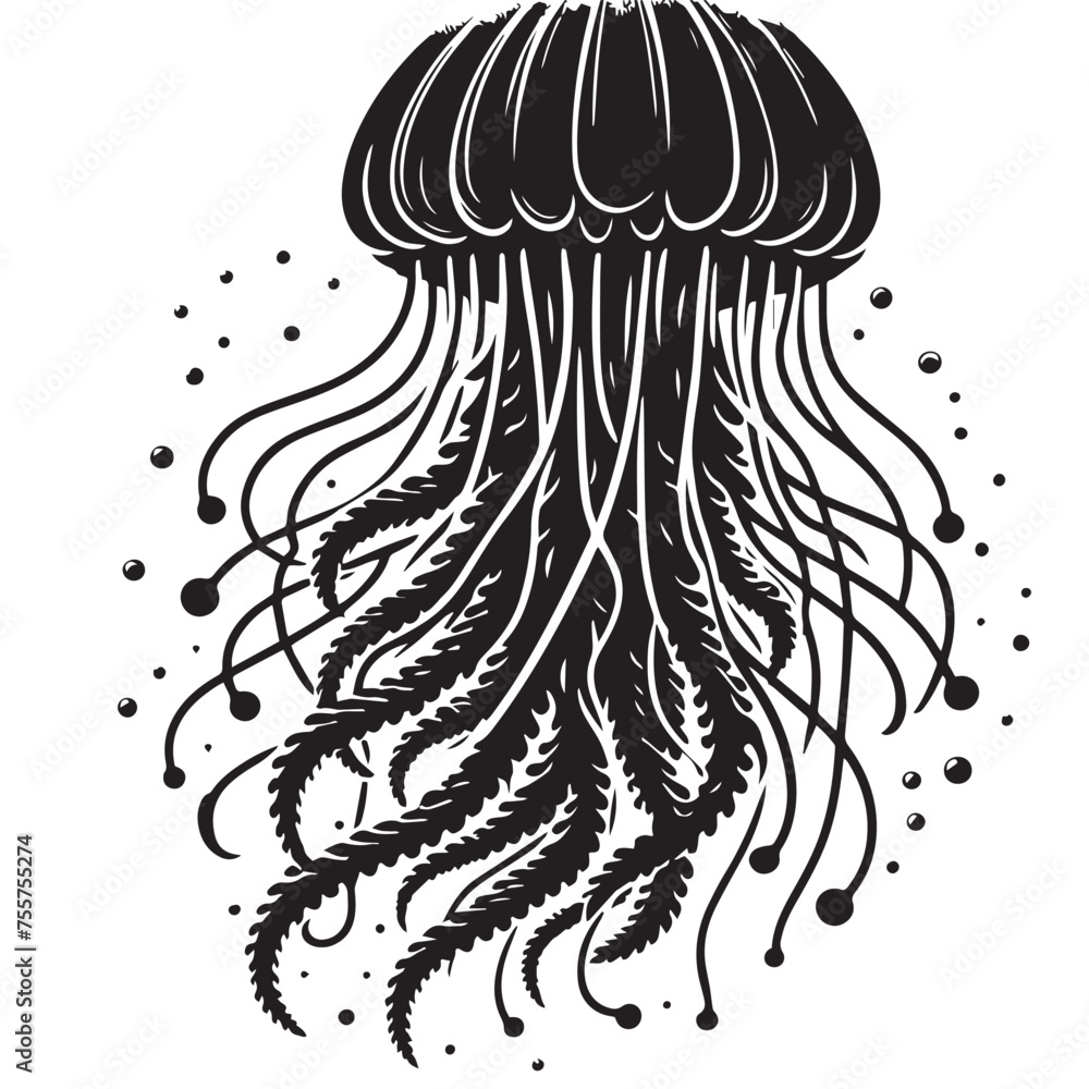 Jellyfish Silhouette, Marine Creature
