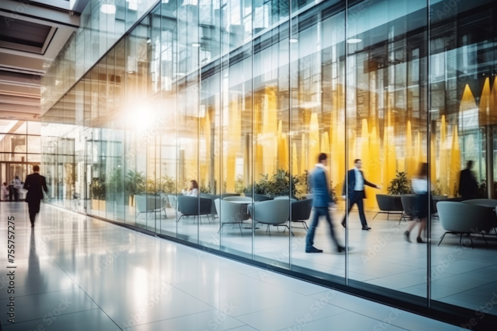 Fototapeta premium Blurred Office Workspace Concept