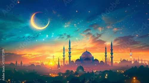 Poster background for Ramadan 2024 for social media