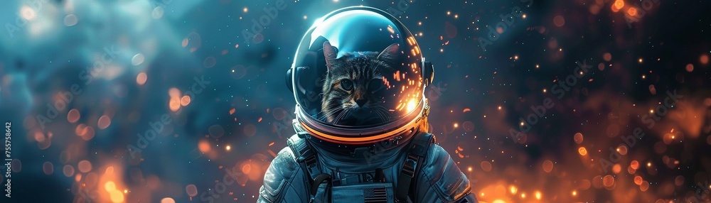 Cat in a spacesuit adrift in the galaxy Cat in a spacesuit adrift in the galaxy