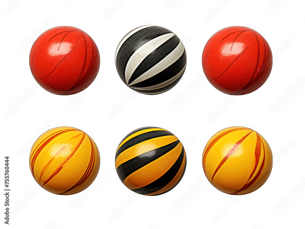 slamballs collection set isolated on transparent background, transparency image, removed background