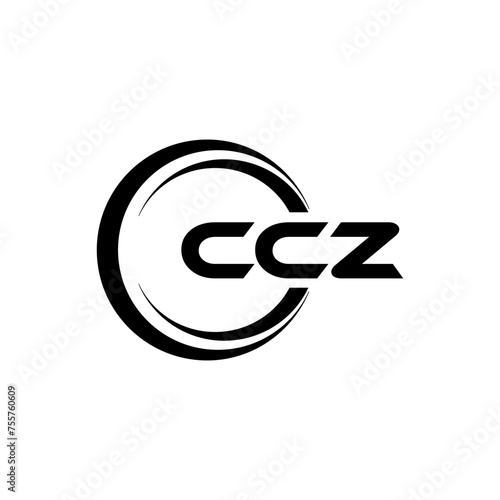 CCZ letter logo design in illustration. Vector logo, calligraphy designs for logo, Poster, Invitation, etc. photo