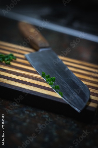 Kitchen knife ciboulette details