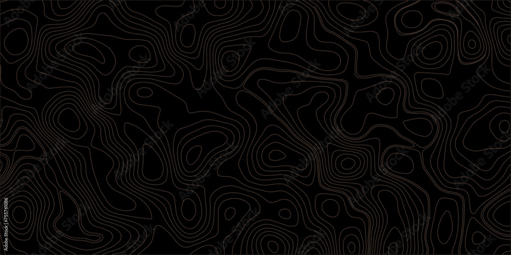  Abstract topographic background. Blank topographic contour map subtle.black vector background design. wavy paper curved relief background. Geographic contour map. Vintage style design.