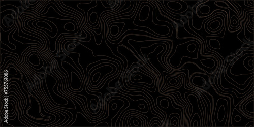  Abstract topographic background. Blank topographic contour map subtle.black vector background design. wavy paper curved relief background. Geographic contour map. Vintage style design.