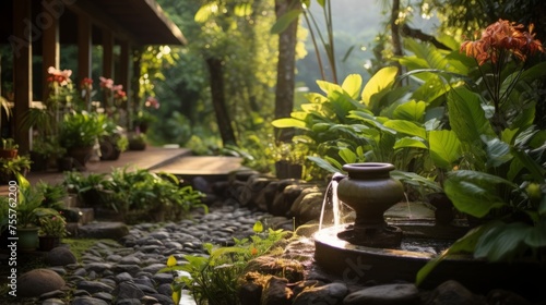 Ayurvedic wellness retreat in a tranquil natural setting