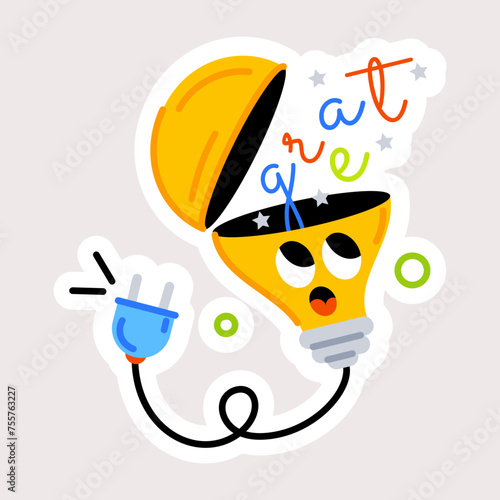 Check out flat sticker of a great idea 