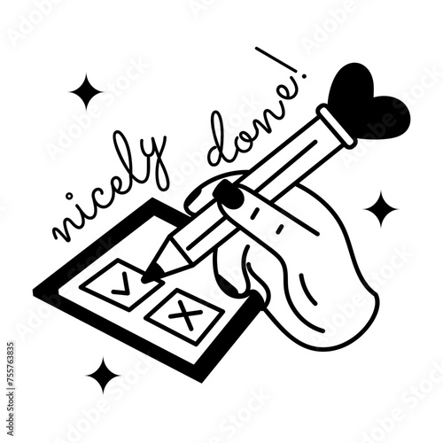 Handy glyph sticker of nicely done work 