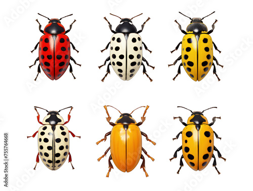 Collection set of spittlebug isolated on transparent background, transparency image, removed background
