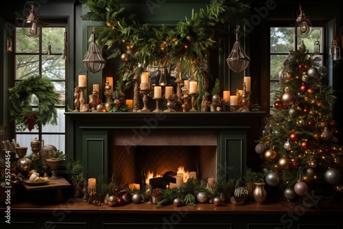 Joyful holiday decorations creating a merry ambiance