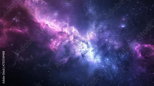  Star field and nebula in outer space 